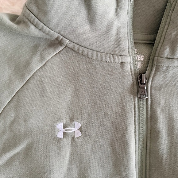 Women’s Under Armour Olive Quarter-Zip Sweatshirt - Size XL - Picture 2 of 9